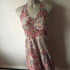 ANN TAYLOR BACKLESS FLORAL DRESS PETITE SIZE 6P